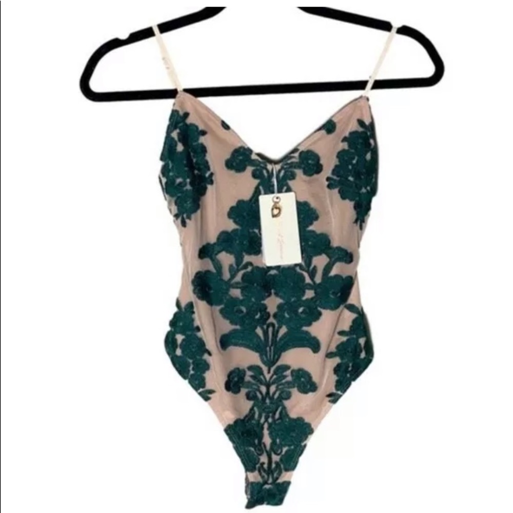 For Love & Lemons Temecula bodysuit green one piec - Picture 3 of 6